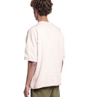 DWD Studioz Ipanema Men's Round Neck T-Shirt with Large Front Print, Beige Cotton T-Shirt