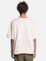 DWD Studioz Men's Drip Logo T-Shirt with Front Logo Print, Crew Neck, Beige Cotton T-Shirt