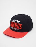 Casquettes snapback Helvetic Guards de la Ligue européenne de football noir foncé/tomate