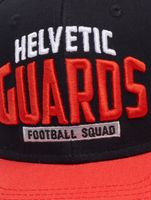 Casquettes snapback Helvetic Guards de la Ligue européenne de football noir foncé/tomate