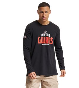 Maglia a maniche lunghe nera Helvetic Guards 1 della European League Of Football
