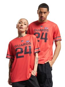 Maglia unisex degli Helvetic Guards della European League of Football con stampa "GUARDS 24", maglia sportiva rossa