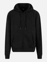 Sweat à capuche zippé vierge de la Ligue européenne de football, noir de jais