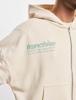 Felpa con cappuccio e zip Franchise TFG beige chiaro lavato