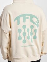 Felpa con cappuccio e zip Franchise TFG beige chiaro lavato