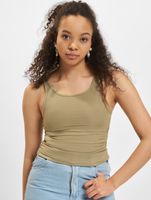 Crop top Sixth June avec couture latérale et volants, kaki