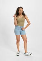 Crop top Sixth June avec couture latérale et volants, kaki