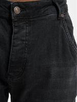 Jean skinny slim en soie vieillie Sik Silk, noir