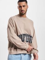 The Couture Club  Sweatshirt mit Rundhalsausschnitt und Puff-Print in Beige