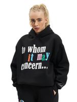 Sweat à capuche The Couture Club avec slogan cœur et imprimé bouffant en noir
