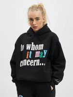 Sweat à capuche The Couture Club avec slogan cœur et imprimé bouffant en noir