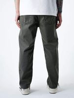 UNEFFECTED Basic Free Cut Wide Loose Fit Jeans khaki