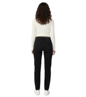 UNEFFECTED Women's Premium Destroyed Straight Fit Jeans, Black Cotton