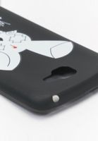 Qui t'a tiré dessus ? Coque noire avec logo lapin pour LG K10