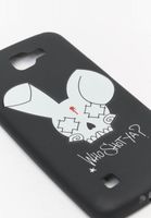 Qui t'a tiré dessus ? Coque noire avec logo lapin pour LG K10