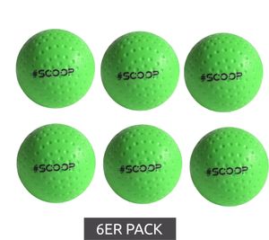 Juego de 6 pelotas de hockey SCOOP X-Treme con diseño de hoyuelos, equipamiento deportivo, NL266445 Verde