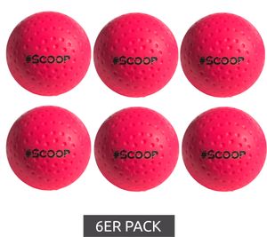 Juego de 6 pelotas de hockey SCOOP X-Treme con diseño de hoyuelos, equipo deportivo, NL266443 rosa