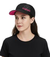 Ramones Women's Punk Rock Band Cotton Cap in a Military Cut with a Slightly Curved Fit FC103418RAM Black