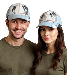 WORLDCUP LEGENDS Unisex Baseball-Cap im Argentinien-Design Baumwoll-Cap mit Diego Maradona-Print Curved-Brim-Cap Damaged-Look TC123029WCL Blau/Weiß