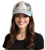 Gorra de béisbol unisex WORLDCUP LEGENDS con diseño de Argentina. Gorra de algodón con estampado de Diego Maradona. Visera curva con efecto desgastado. TC123029WCL Azul/Blanco