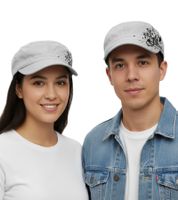 Casquette unisexe en coton The Red Jumpsuit Apparatus, coupe militaire légèrement incurvée, FC110856RJA, blanche