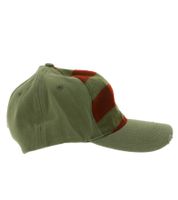 Elm Street Unisex Trucker Cap, Baseball Cap with a Destroyed Look, Cotton Cap, Fan Hat TC105444NOE, Olive Green/Red