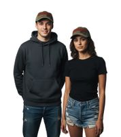Elm Street Unisex Trucker Cap, Baseball Cap with a Destroyed Look, Cotton Cap, Fan Hat TC105444NOE, Olive Green/Red