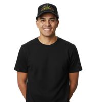 Casquette Trucker Orange Dope sur fond noir et feuille, élégante casquette de baseball en coton avec empiècement en maille, 7330GUY, noir/gris