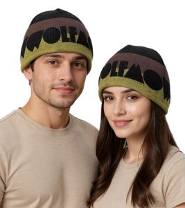 Bonnet Wolfmother, bonnet douillet, bonnet tricoté élégant, article fan KC109932WLM, noir/gris/jaune