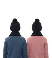 Gorro y Bufanda: Bufanda Larga de Punto para Niños con Gorro con Pompón SF157827PLB Gris