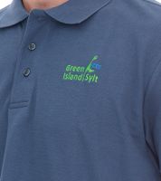 Polo homme SYLT vert, coupe ajustée, coton, manches courtes, basique, 0100-009 Bleu
