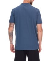 Polo homme SYLT vert, coupe ajustée, coton, manches courtes, basique, 0100-009 Bleu