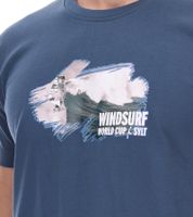 green SYLT "WINDSURF WORLD CUP SYLT" Baumwoll-Shirt für Herren mit Prints 0100-007 Dunkelblau