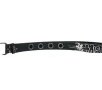 Cinturón punk MISFITS para hombre y mujer con letras y tachuelas, cinturón casual BT105931MIS3 negro/blanco