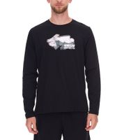 green SYLT "WINDSURF WORLD CUP SYLT" Men's Long-Sleeved Cotton Shirt with Prints 0100-008 Black