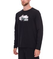 green SYLT "WINDSURF WORLD CUP SYLT" Men's Long-Sleeved Cotton Shirt with Prints 0100-008 Black