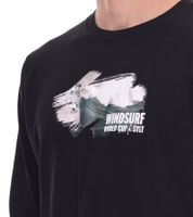 green SYLT "WINDSURF WORLD CUP SYLT" Men's Long-Sleeved Cotton Shirt with Prints 0100-008 Black
