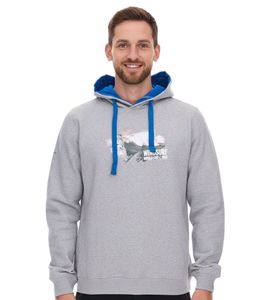 green SYLT "WINDSURF WORLD CUP SYLT " Baumwoll-Hoodie Langarm für Herren mit Prints 0100-010 Grau