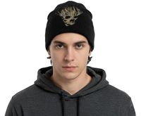 Bonnet Pike, bonnet confortable en tricot double épaisseur, bonnet élégant, article de supporter KC112589PIK, Noir