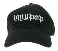 Casquette unisexe Iggy Pop, en coton, style punk rocker à visière légèrement incurvée, casquette de baseball 3651IGG, noir/blanc