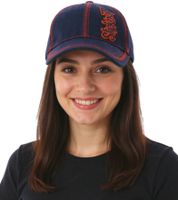 Casquette de baseball unisexe Slipknot avec logo du groupe et coutures décoratives, casquette décontractée 3218SLP Bleu/Rouge