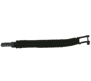 I-BRACE Paracord Armband Survival-Seil zum Armband geflochten aus reißfestem Parachute Cord 550 Cord IB1004 Schwarz