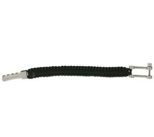 I-BRACE Paracord Armband Survival-Seil zum Armband geflochten aus reißfestem Parachute Cord 550 Cord IB1001 Schwarz