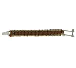 Bracelet en paracorde I-BRACE, corde de survie tressée en corde de parachute résistante aux déchirures 550, IB1012, marron
