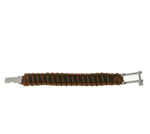 Bracelet en paracorde I-BRACE, corde de survie tressée en corde de parachute résistante aux déchirures 550, IB1014, marron