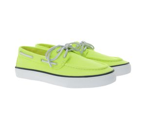 Chaussures bateau SPERRY Bahama 2.0 en toile, chaussures décontractées durables pour femme avec semelle à mémoire de forme, STS88708 Vert citron