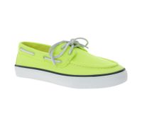 SPERRY Bahama 2.0 Canvas Boat Shoes, Sustainable Women's Casual Shoes with Memory Foam Sole, STS88708 Lime Green