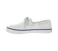 SPERRY Bahama 2.0 Canvas Boat Shoes, Sustainable Women's Casual Shoes with Memory Foam Sole, STS88709 White