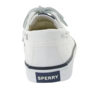 SPERRY Bahama 2.0 Canvas Boat Shoes, Sustainable Women's Casual Shoes with Memory Foam Sole, STS88709 White