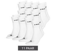 11 pairs of HEAD All Sports socks for men and women, training socks, sports socks 701236921 in black, blue, gray, and white
